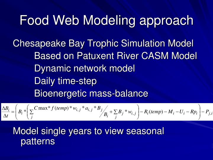 food web modeling approach