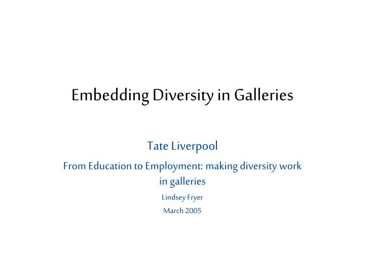 embedding diversity in galleries