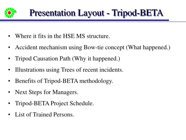 presentation layout tripod beta