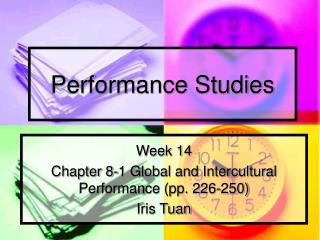 Performance Studies