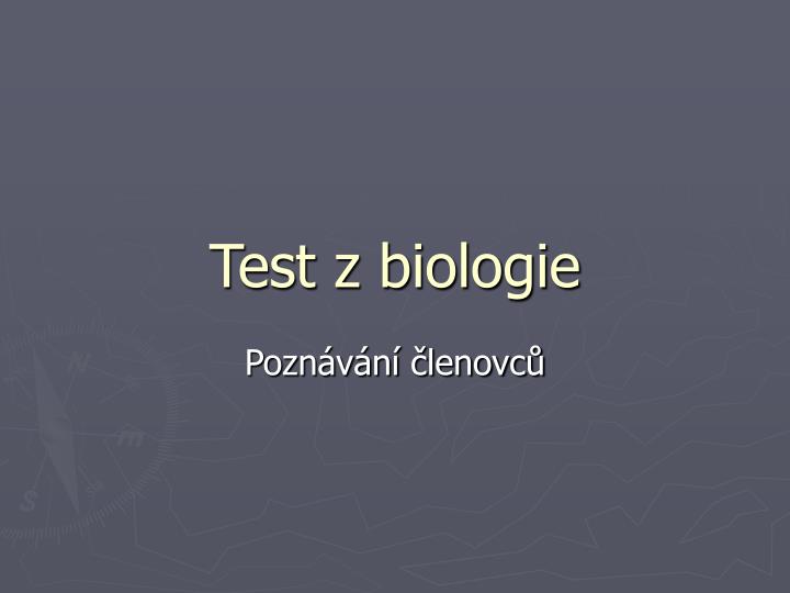 test z biologie