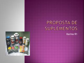 proposta de suplementos