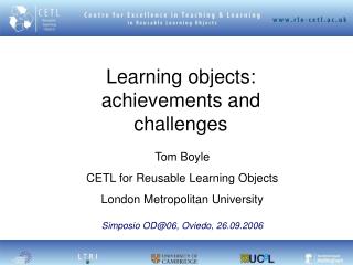 Learning objects: achievements and challenges