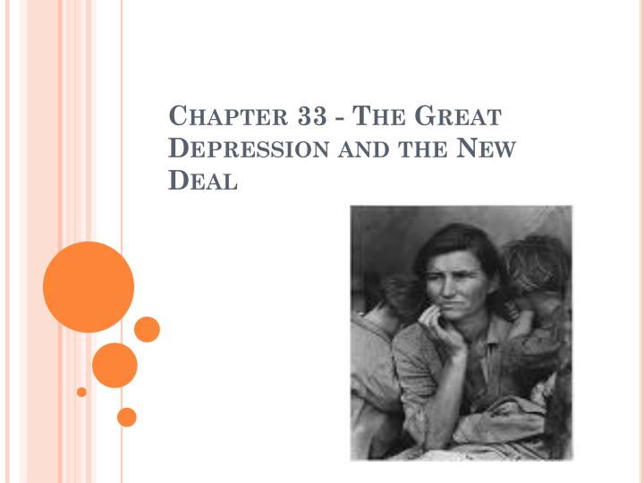 chapter 33 the great depression and the new deal