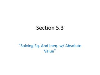 Section 5.3