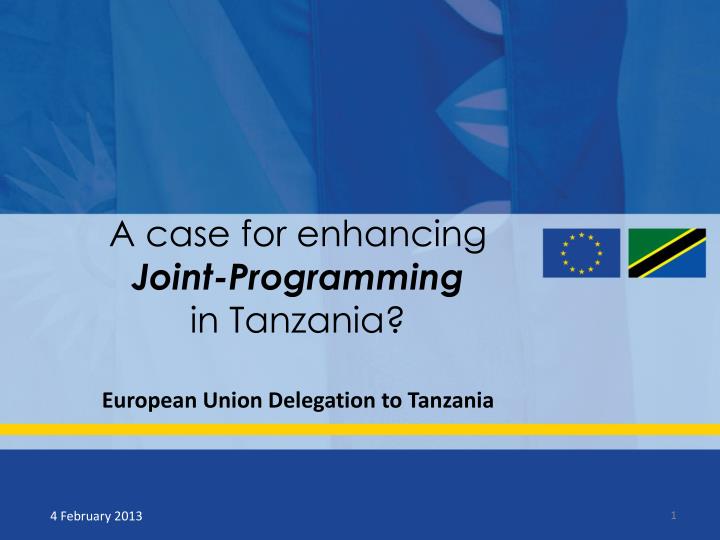 a case for enhancing joint programming in tanzania