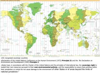 191 recognized sovereign countries