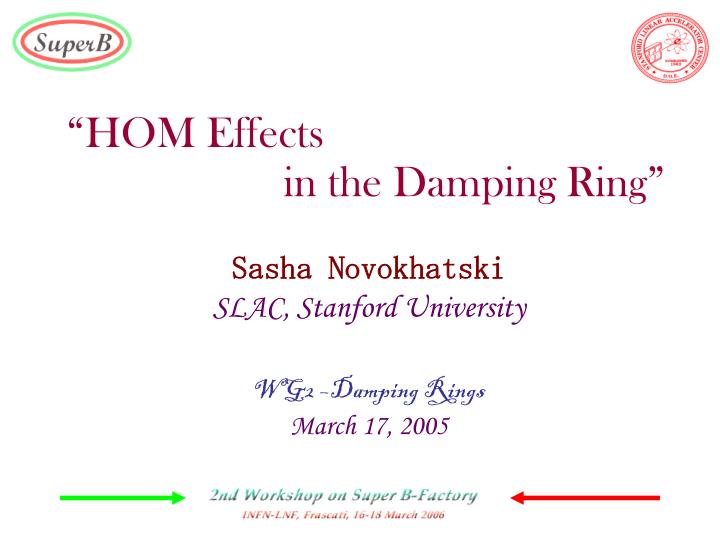 hom effects in the damping ring