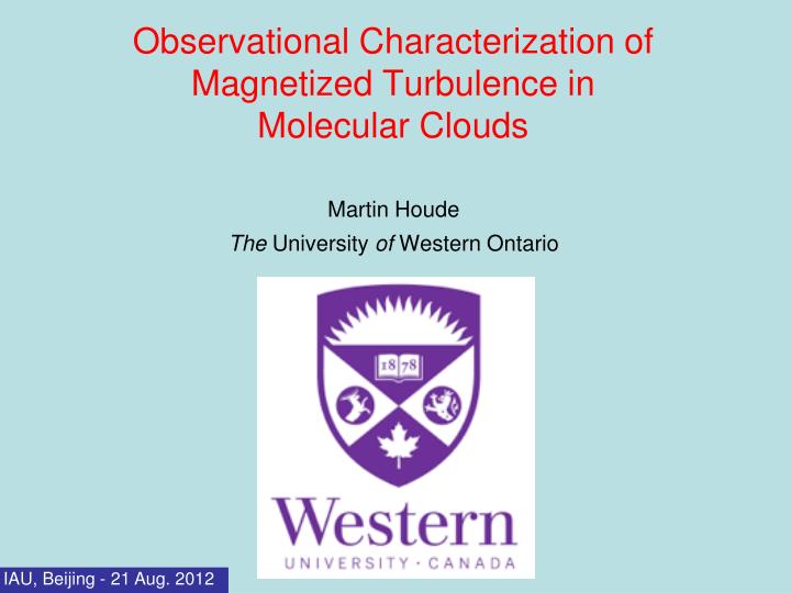 observational characterization of magnetized turbulence in molecular clouds