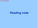 Reading code - slide 1