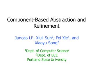 Component-Based Abstraction and Refinement