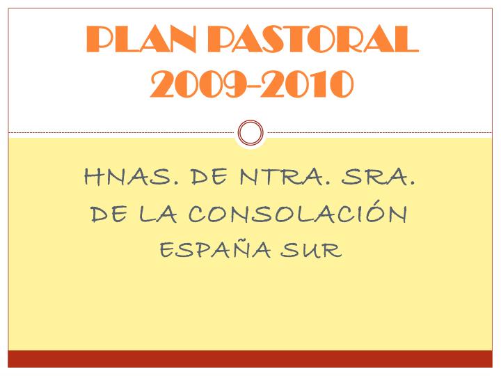 plan pastoral 2009 2010