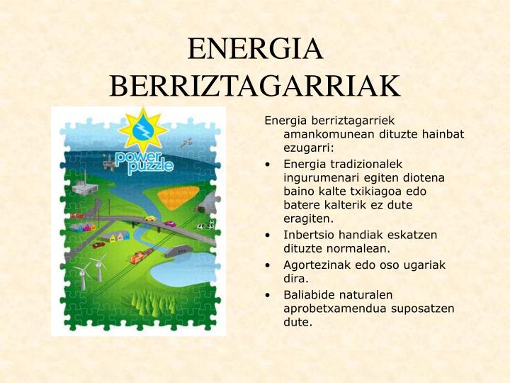 energia berriztagarriak