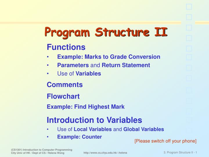 program structure ii