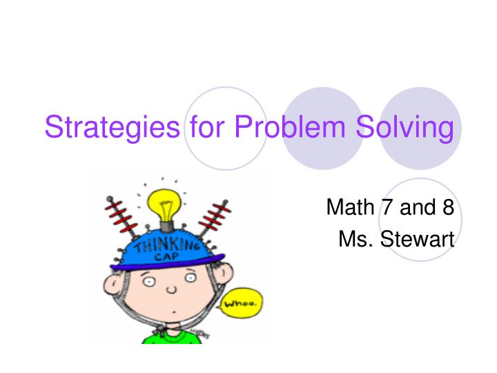 strategies for problem solving