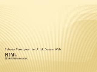 bahasa pemrograman untuk desain web