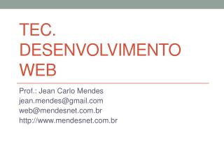tec desenvolvimento web