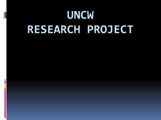 UNCW Research project