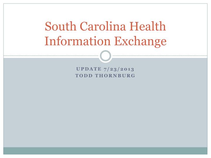south carolina health information exchange
