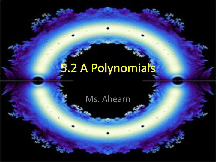 5 2 a polynomials