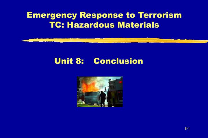 emergency response to terrorism tc hazardous materials