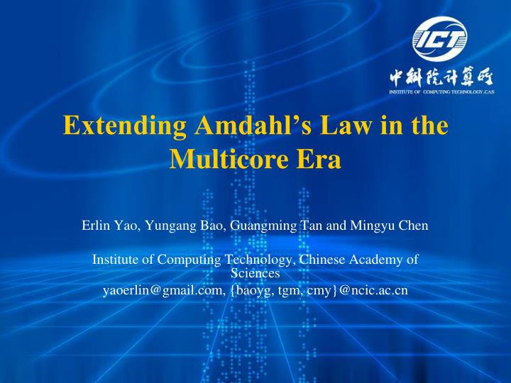 extending amdahl s law in the multicore era