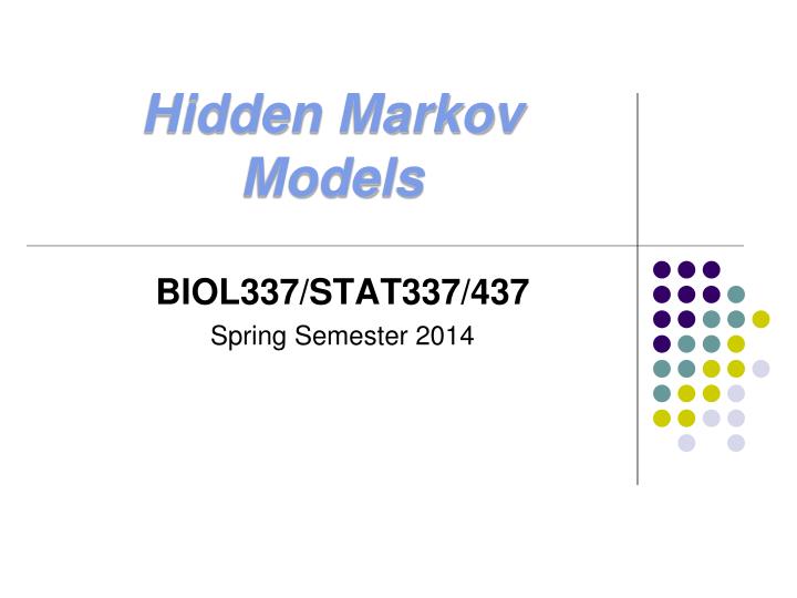 hidden markov models