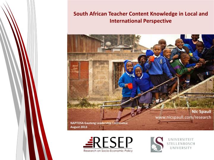 south african teacher content knowledge in local and international perspective