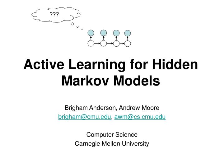 active learning for hidden markov models