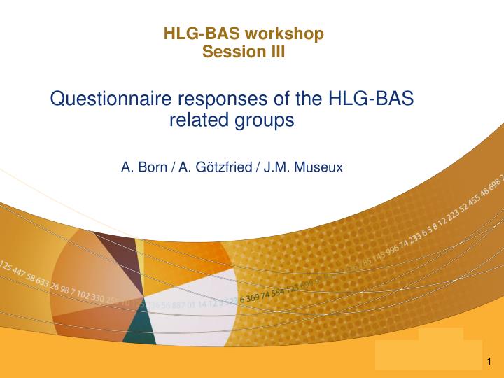 hlg bas workshop session iii
