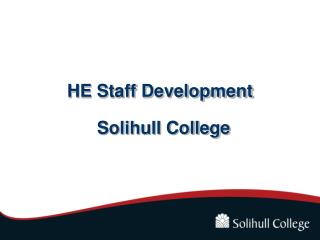 HE Staff Development