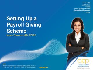 Setting Up a Payroll Giving Scheme