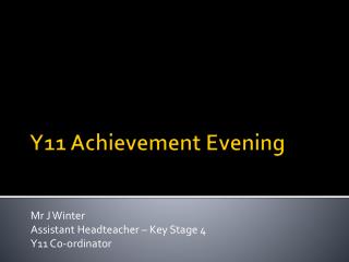 Y11 Achievement Evening