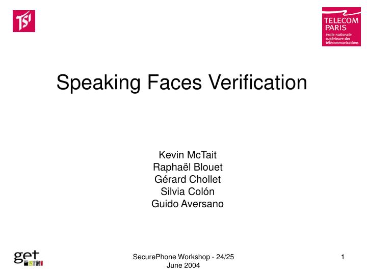 speaking faces verification