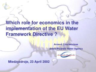 Which role for economics in the implementation of the EU Water Framework Directive ?