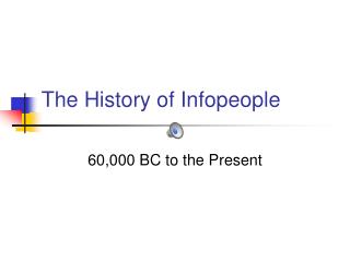 The History of Infopeople