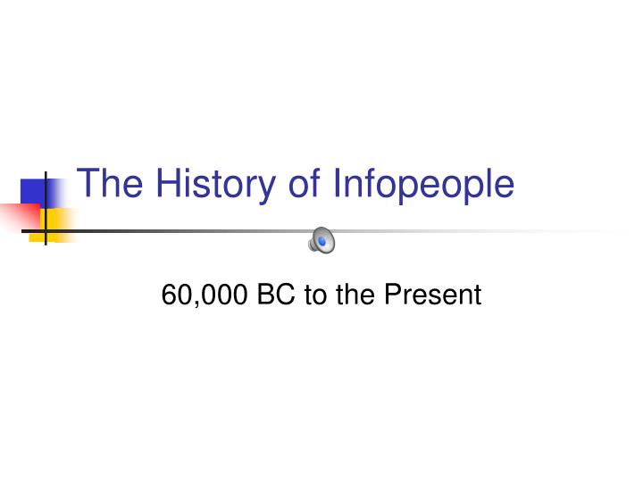 the history of infopeople