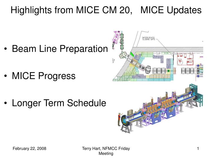 highlights from mice cm 20 mice updates