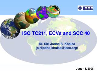 ISO TC211, ECVs and SCC 40