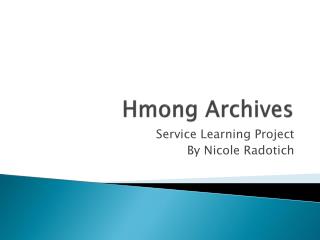 Hmong Archives