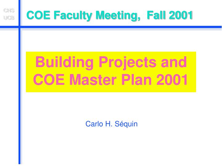coe faculty meeting fall 2001