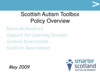 Scottish Autism Toolbox Policy Overview