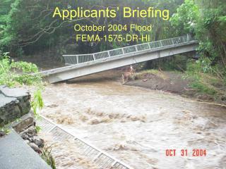 October 2004 Flood FEMA-1575-DR-HI