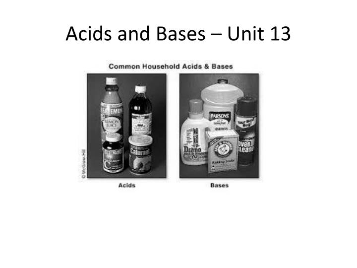 acids and bases unit 13