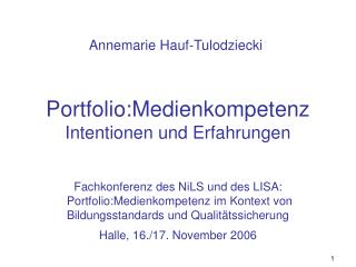 portfolio medienkompetenz intentionen und erfahrungen