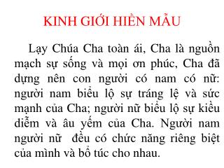 kinh gi i hi n m u