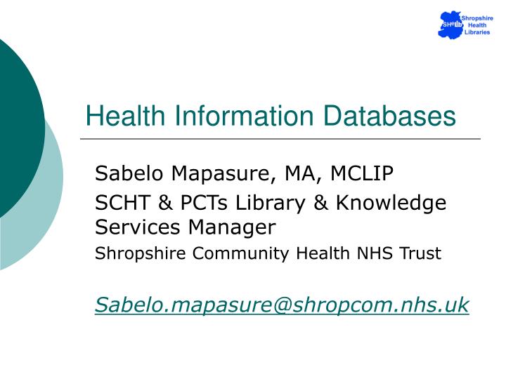 health information databases