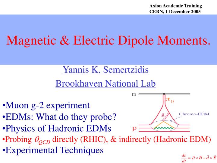 magnetic electric dipole moments