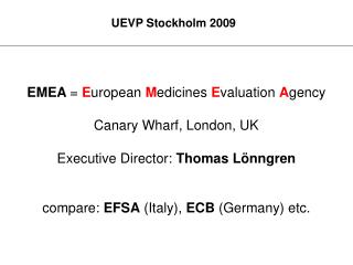 UEVP Stockholm 2009