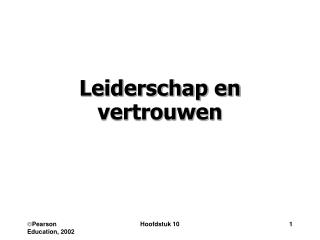 leiderschap en vertrouwen